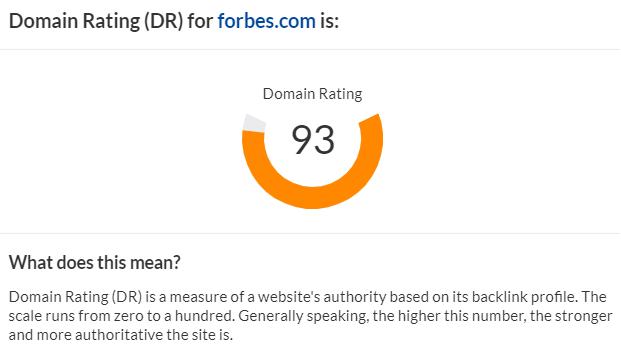 Forbes’ domain rating