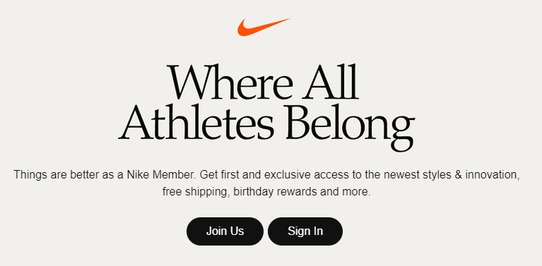 Nike Website Image